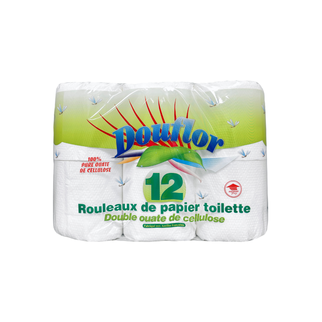 Papier Toilette Douflor 12 Rouleaux Blanc-96 Rl
